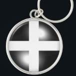 Glossy Dome Cornish Flag Key Ring<br><div class="desc">The Cornish Flag in a Glossy round Dome effect Keyring ..</div>