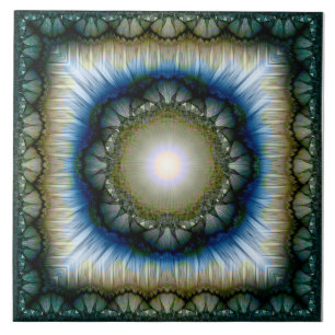 Glossy floral pattern ceramic tile