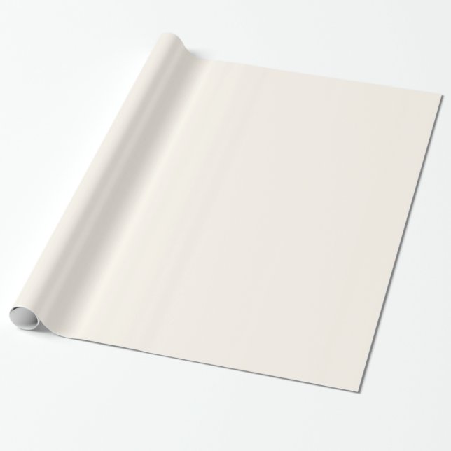 Glossy Floral White Wrapping Paper (Unrolled)