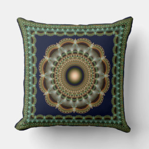 Glossy fractal ornament cushion