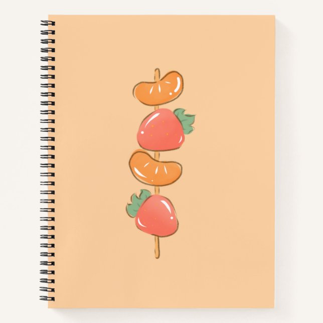 Glossy fruit skewer notebook (Front)