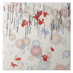 Glossy Geometric pattern Ceramic Tile