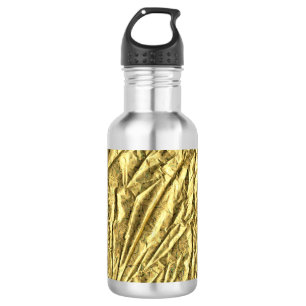 Glossy gold foil 532 ml water bottle