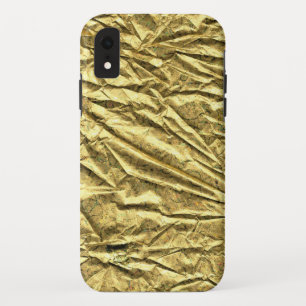 Glossy gold foil iPhone XR case
