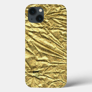 Glossy gold foil iPhone 13 case