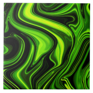 Glossy Green Colour in Fluid Marble Ceramic Tile