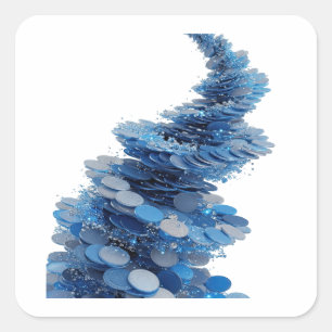 Glossy Grey DNA COINAGE Decal Art Square Sticker