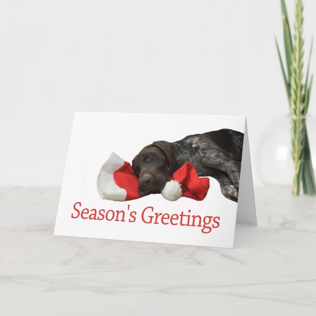 Glossy Grizzly Season's Greetings Holiday Card (Front)