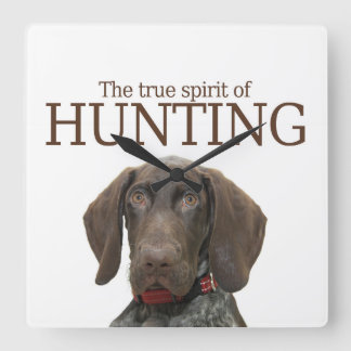 Glossy Grizzly true spirit of hunting Square Wall Clock