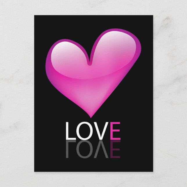 Glossy heart postcard (Front)