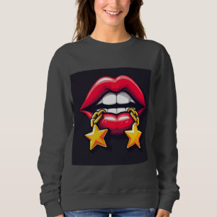 Glossy Lips Illustration Sweatshirt