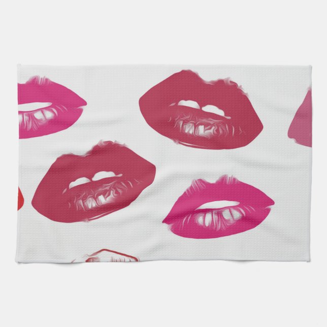 Glossy Lips Tea Towel (Horizontal)