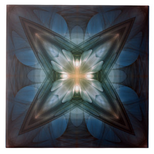Glossy magical cross pattern ceramic tile