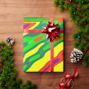 GLOSSY ~ Multicolored Fractal ~ Christmas Wrapping Paper