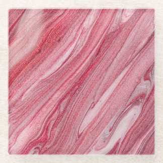 Glossy Nail Polish: Textured Background Glass Coaster
