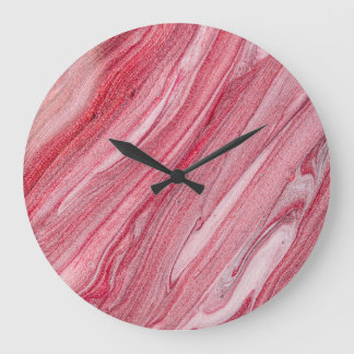 Glossy Nail Polish: Textured Background Large Clock