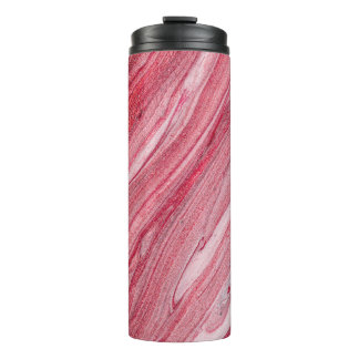 Glossy Nail Polish: Textured Background Thermal Tumbler