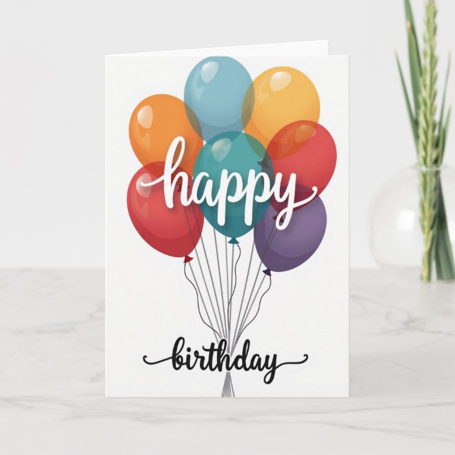 Glossy Orbs Celebration Card (Front)
