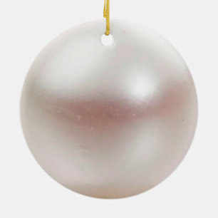 Glossy Pearlescent realistic pearl texture Ceramic Ornament