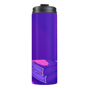 Glossy Pink Donut with Dark Sprinkles Thermal Tumbler