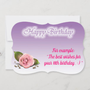Glossy Popular Rose Birthday Card