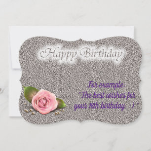 Glossy Popular Rose Birthday Card