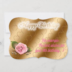 Glossy Popular Rose Birthday Card