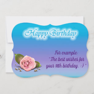 Glossy Popular Rose Birthday Card