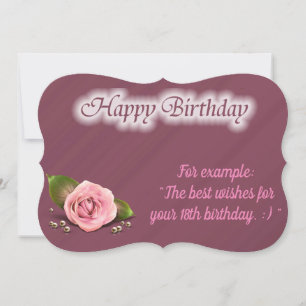 Glossy Popular Rose Birthday Card