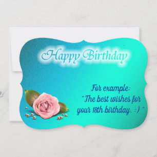 Glossy Popular Rose Birthday Card