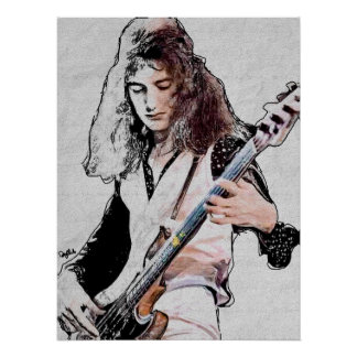 Glossy poster of John Deacon