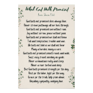 Glossy Poster What God Hath Promised