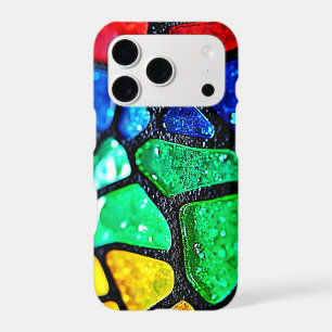 Glossy Rainbow Glass Mosaic Art