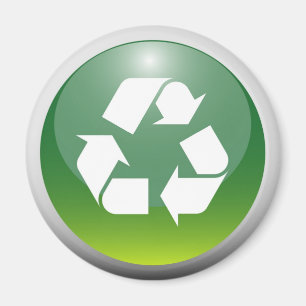 Glossy Recycling Sign Magnet