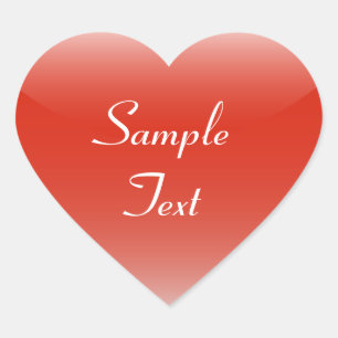 Glossy Red Heart Sticker