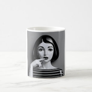 Glossy Retro Woman Coffee Mug