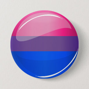Glossy Round Bisexuality Flag 7.5 Cm Round Badge