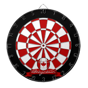 Glossy Round Canadian Flag Dartboard