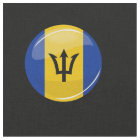 Glossy Round Flag of Barbados