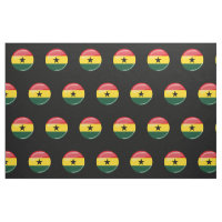 Glossy Round Ghanian Flag