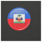 Glossy Round Haitian Flag