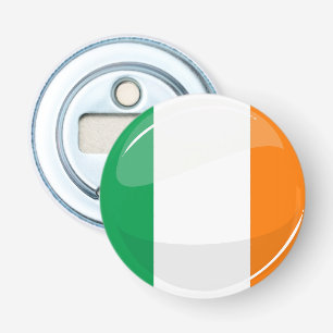 Glossy Round Irish Flag Bottle Opener