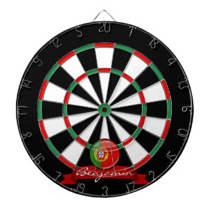 Glossy Round Portuguese Flag Dartboard