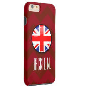 Glossy Round UK English Flag Case-Mate iPhone Case (Back/Right)
