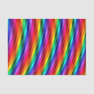 Glossy Shiny Rainbow Stripes Tissue Paper