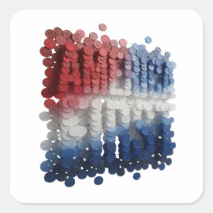 Glossy Silver AMERICAN Sticker Graphic