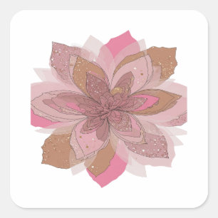 Glossy Silver FLORAL Label Design