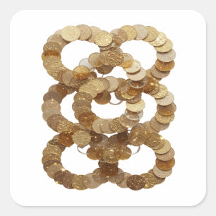 Glossy Silver GEMS OF ABUNDANCE Sticker Graphic