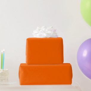 Glossy Solid Orange Wrapping Paper