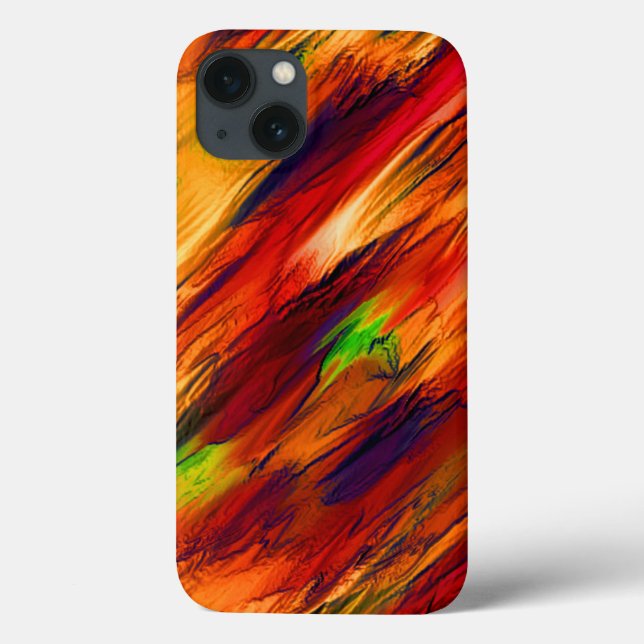 Glossy stained from red to orange, a little green Case-Mate iPhone case (Back)